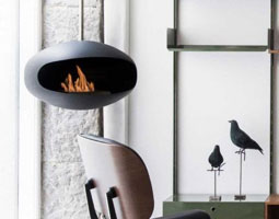 Cocoon Fires Aeris Contemporary and modern firepalce