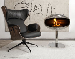 Cocoon Fires Pedestal Modern and Contemporary Fireplace
