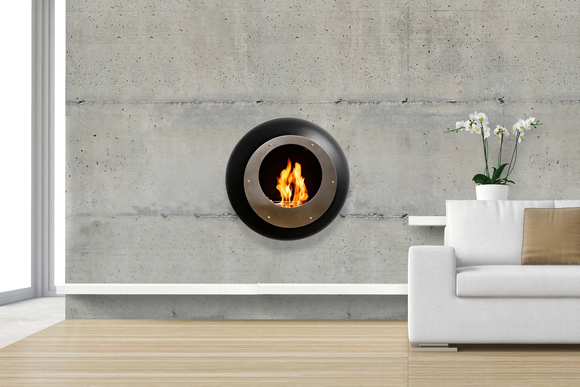 Cocoon Fires Vellum contemporary and modern bioethanol fireplace