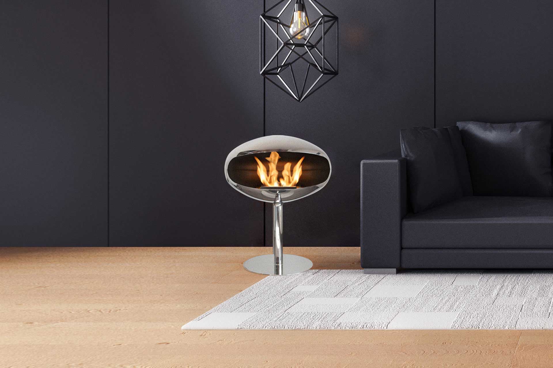 Cocoon Fires Pedestal Contemporary and Modern Bioethanol Fireplace